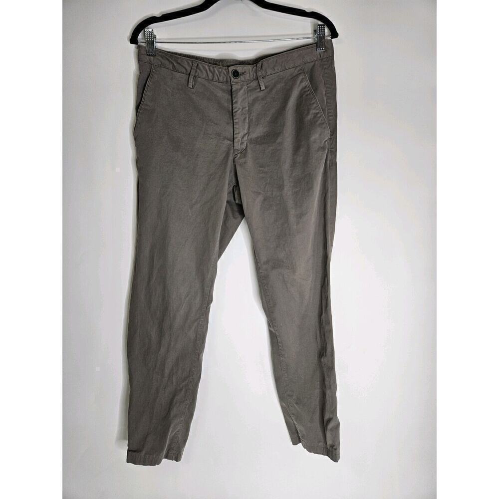Massimo Dutti Slim Straight Pants Charcoal Men's 32 Preppy Tailored Trousers Fit